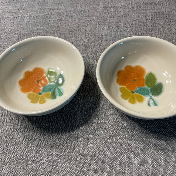 Vintage Set Of 2 Franciscan Floral Earthenware 5.25" Soup Cereal Bowls! - Picture 1 of 4